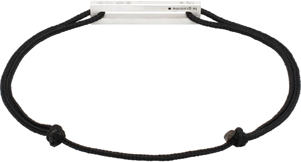 Le Gramme Black Lacquered Cord 'Le 1.7g' Bracelet