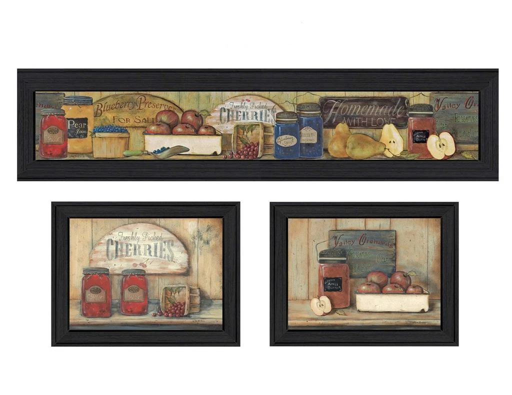 Hivvago Set Of Three Kitchen Black Framed Print Kitchen Wall Art 2