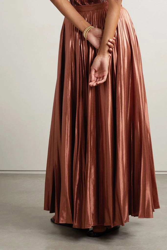 Altuzarra Sif plissé-lamé maxi skirt 3