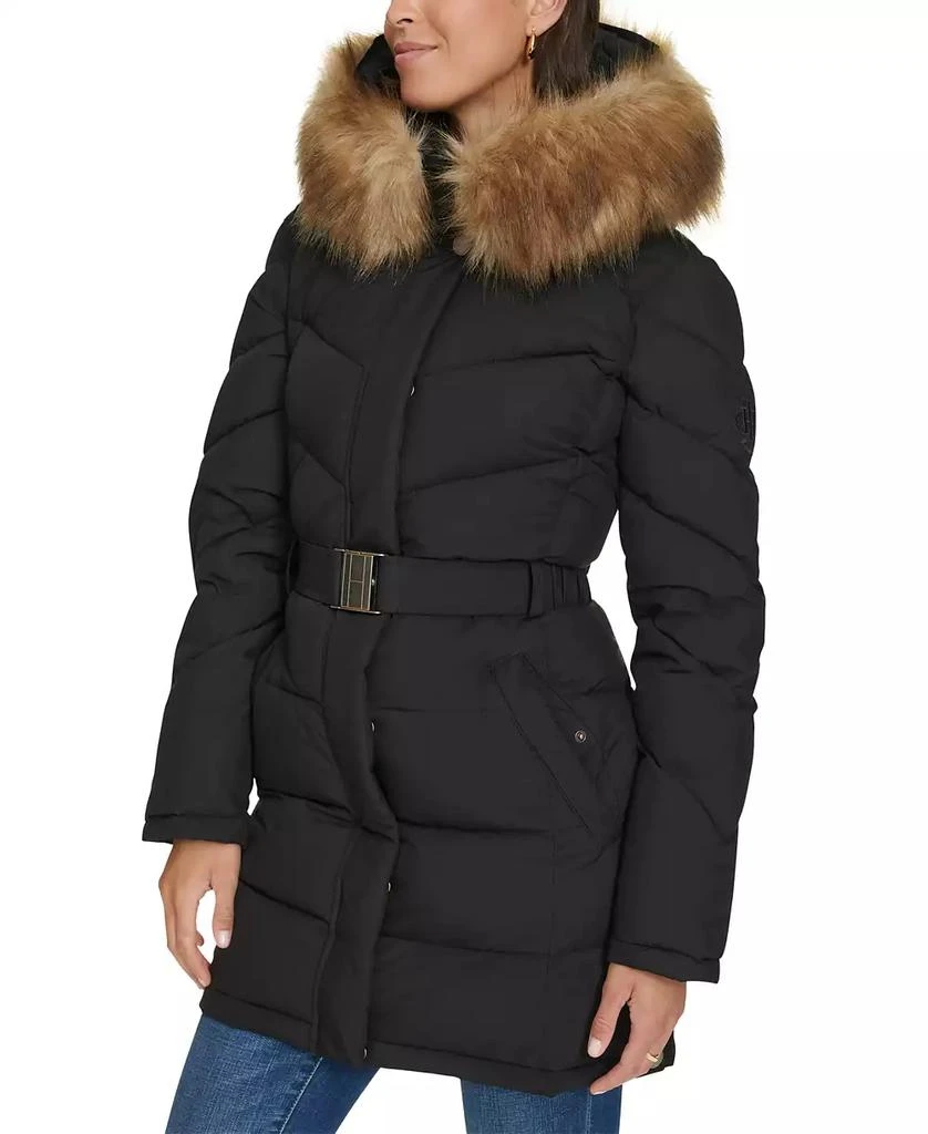 Tommy Hilfiger Women
s Faux-Fur-Trim Hooded Puffer Coat, Created for Macy
s 4