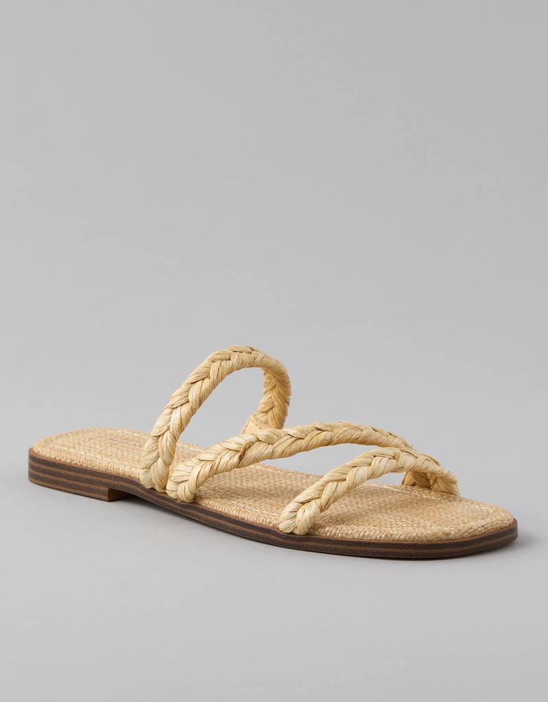 AE AE Raffia Braided Slide Sandal