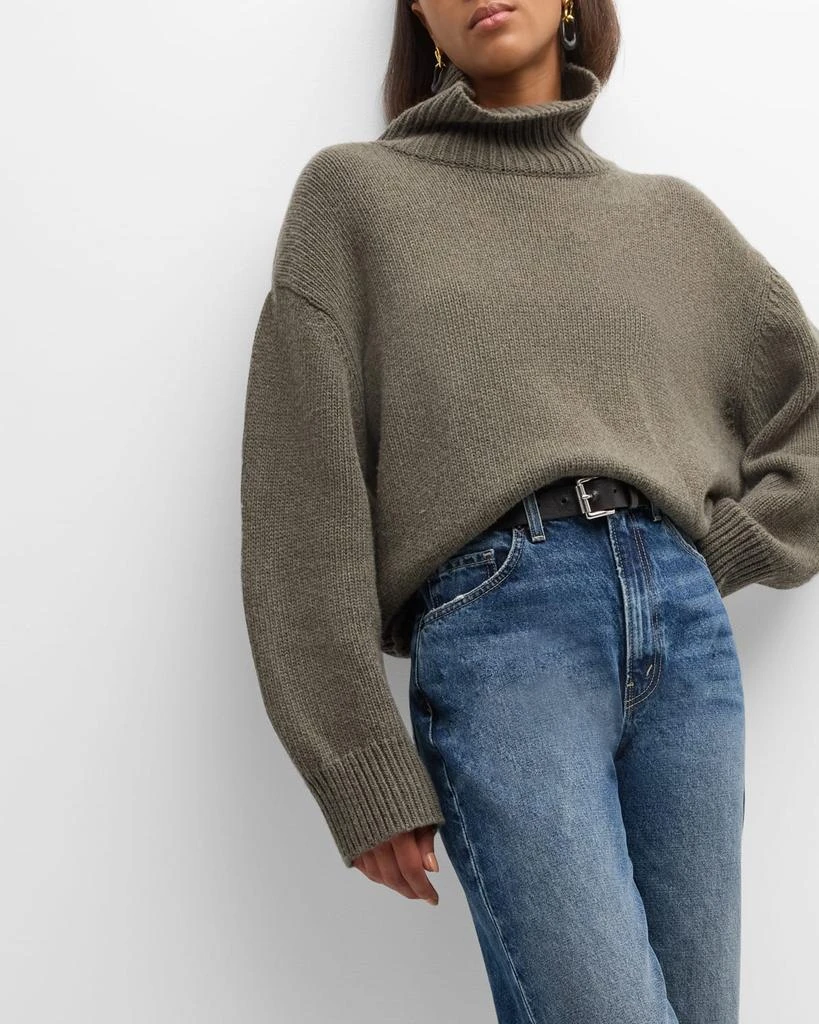 Nili Lotan Omaira Funnel-Neck Wool Sweater 6