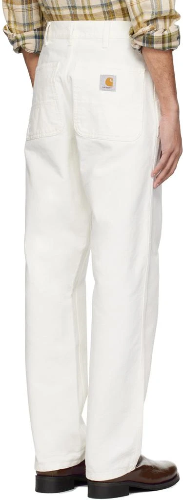 Carhartt WIP White Simple Trousers 3