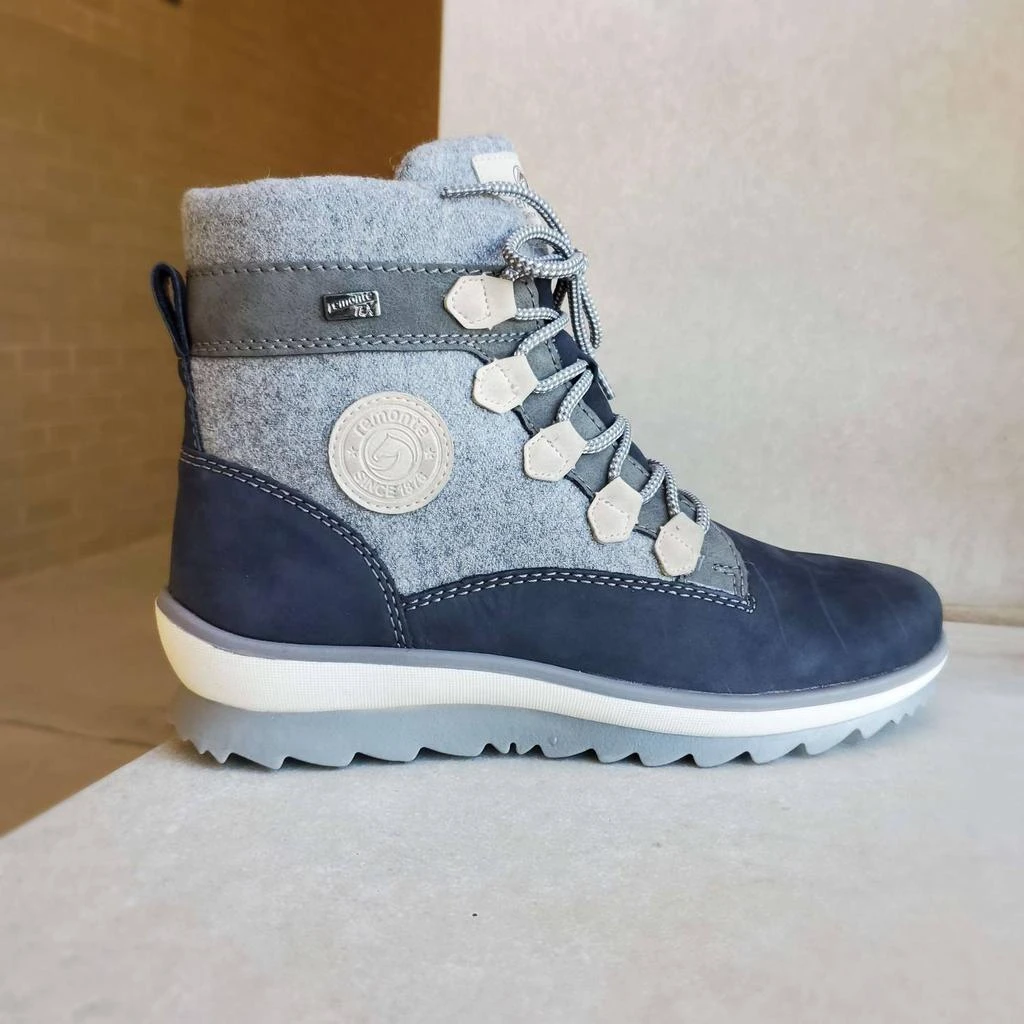 Remonte Women's R8481-40 Winter Boot In Navy/grey 1