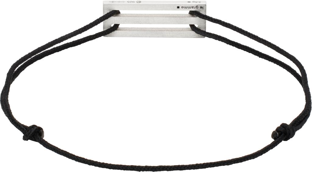 Le Gramme Black Lacquered Cord 'Le 2.5g' Bracelet