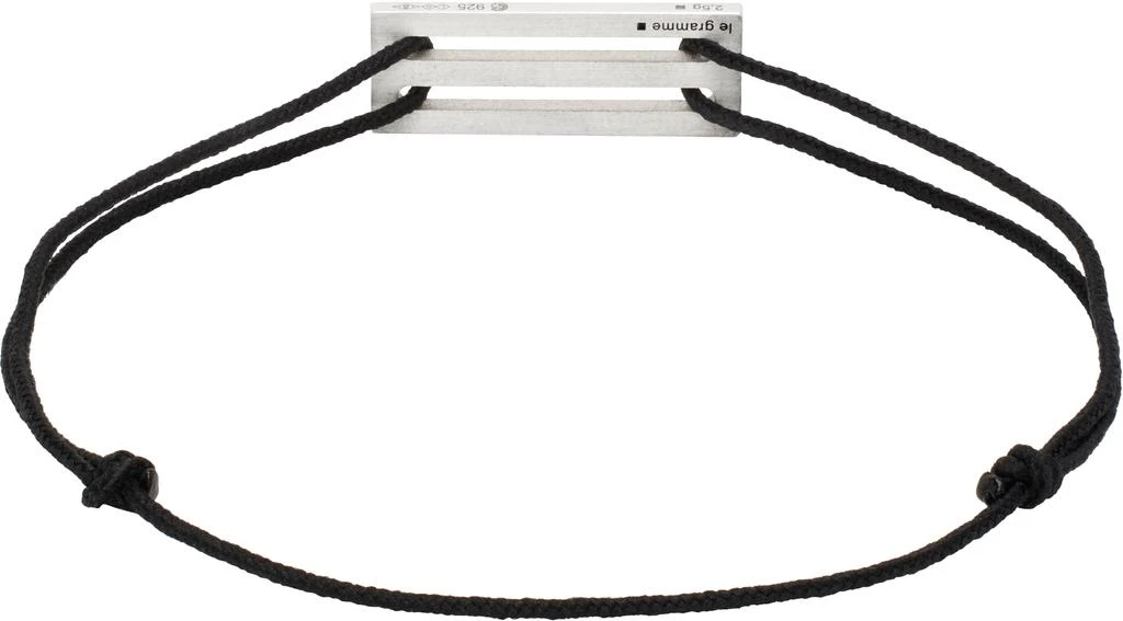 Le Gramme Black Lacquered Cord 'Le 2.5g' Bracelet 2