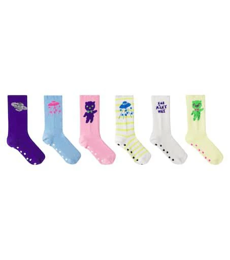 Mini Rodini Set of 6 cotton-blend socks