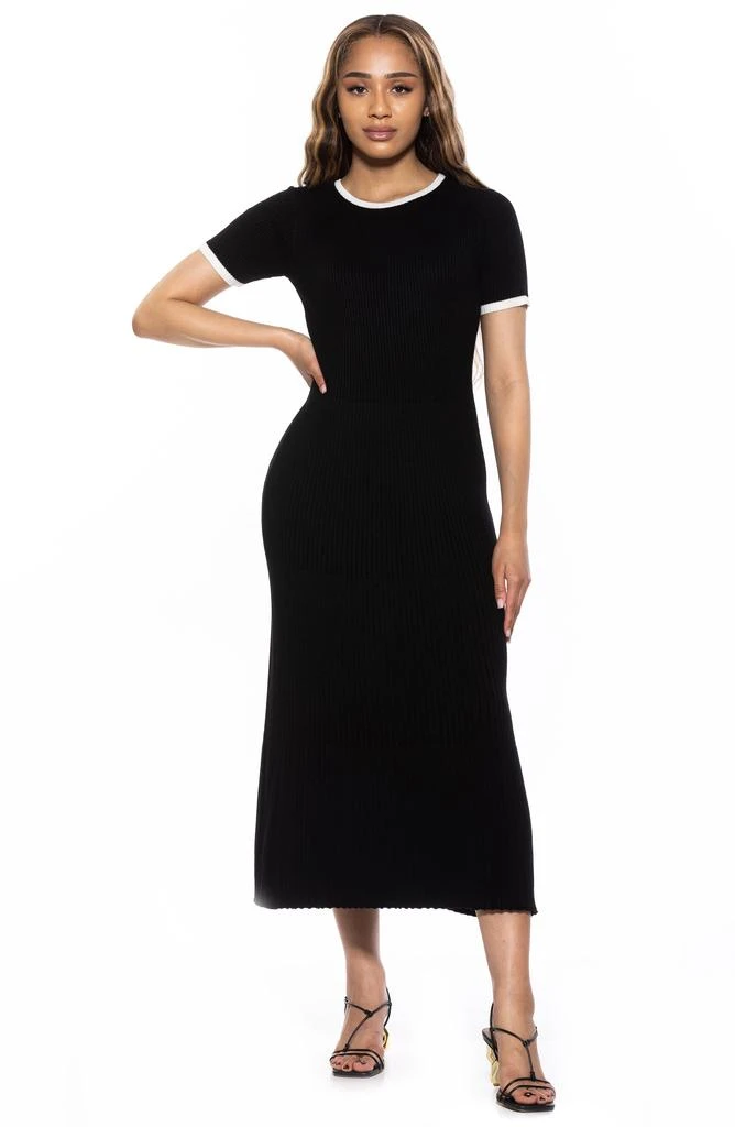 ALEXIA ADMOR Keiko Rib Ringer Midi Sweater Dress 5