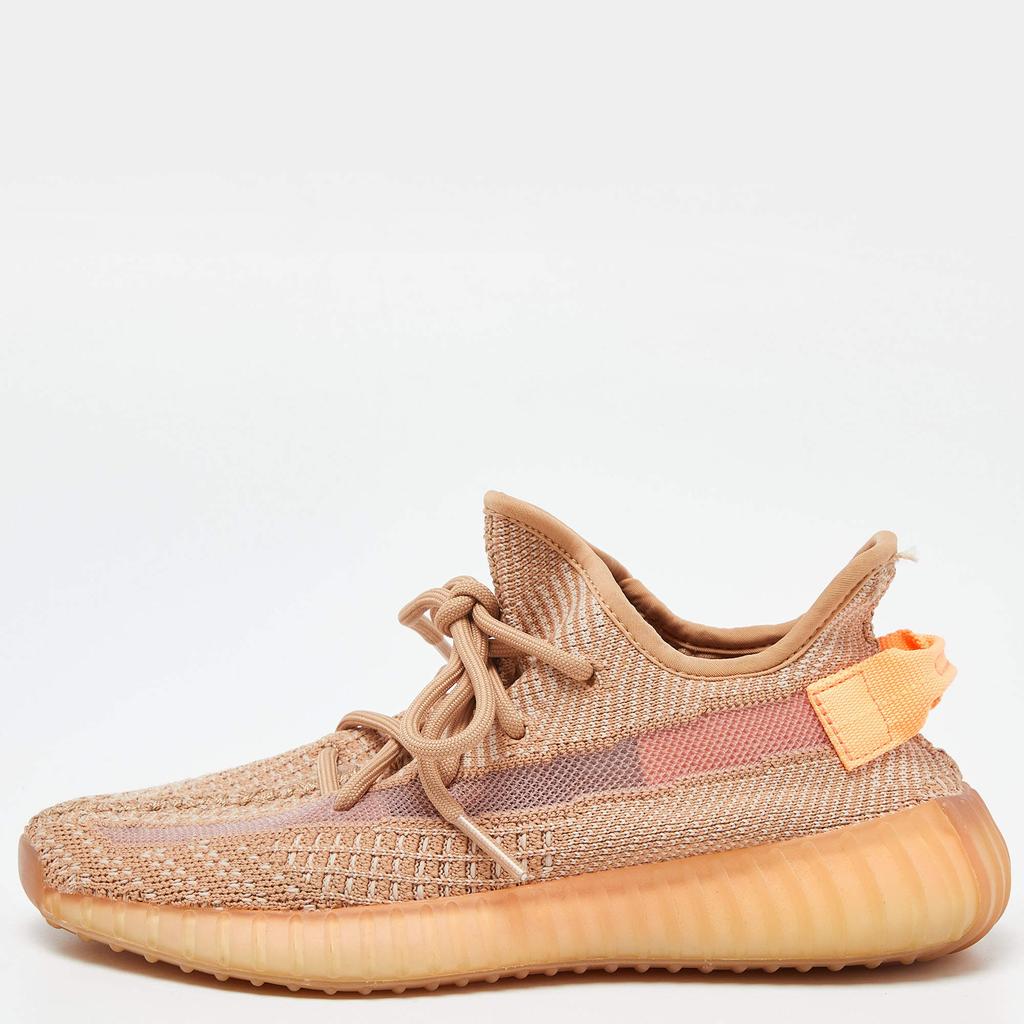 Yeezy x Adidas Orange Knit Fabric Boost 350 V2 Clay Sneakers Size 37 1 3