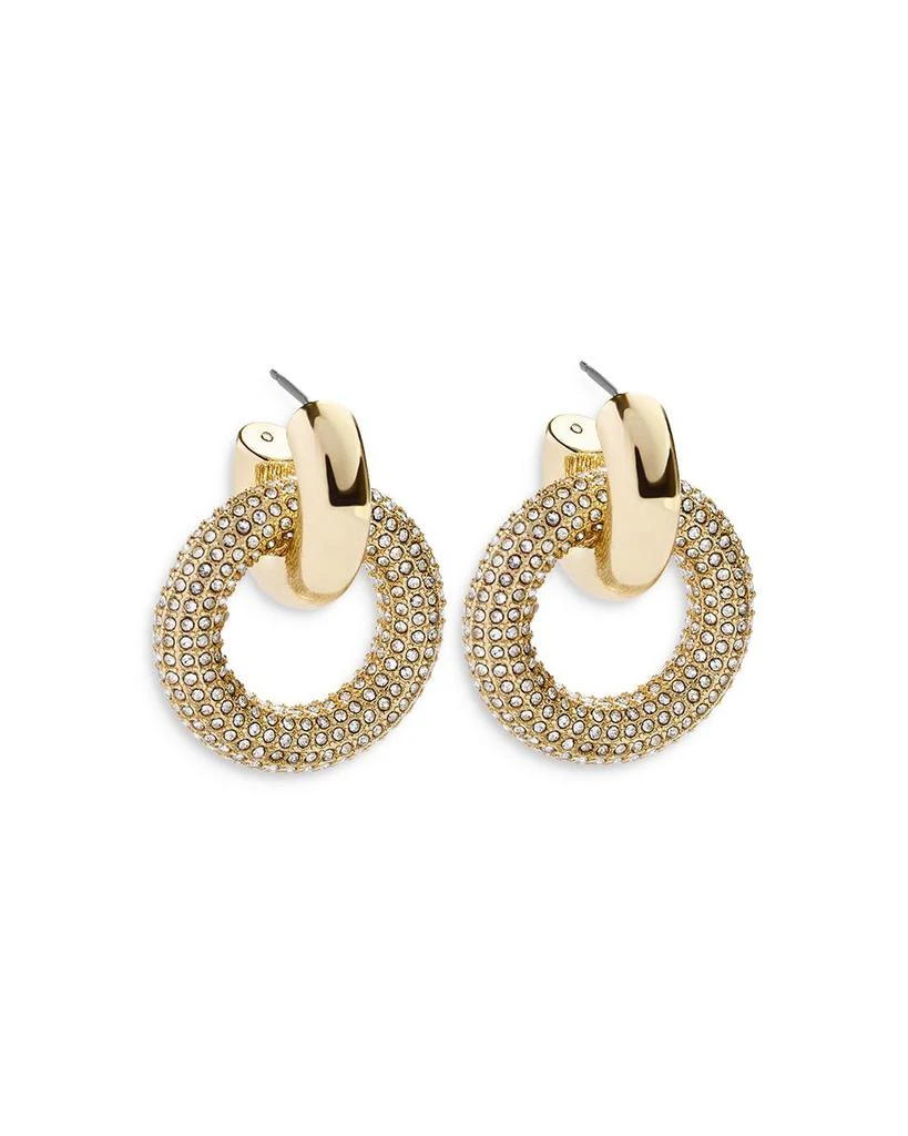 BAUBLEBAR Donna Pavé Circle Charm Huggie Hoop Earrings 1