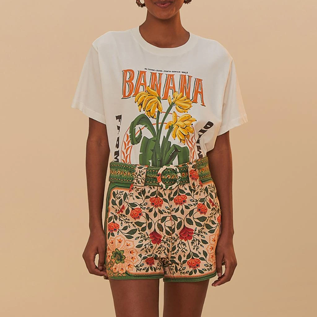 Farm Rio Banana Cocina Relaxed Cotton-Jersey T-Shirt 2
