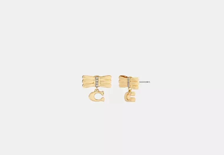 Coach Signature Bow Stud Earrings