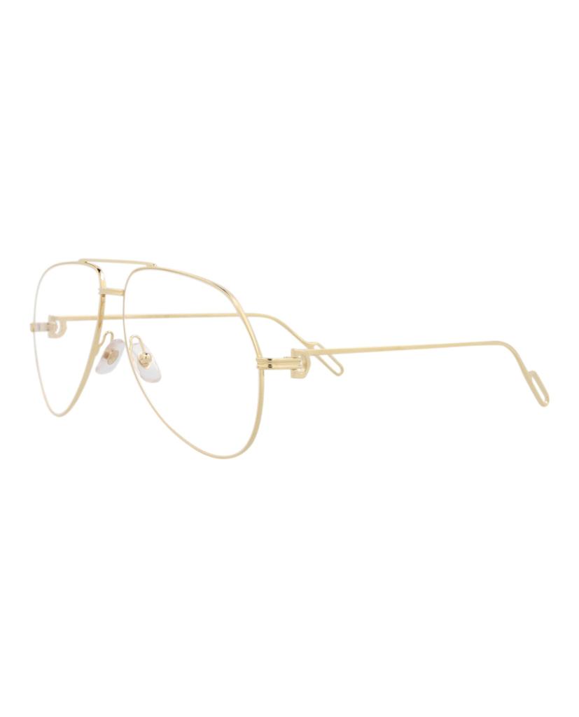 Cartier Aviator-Frame Metal Optical Frames