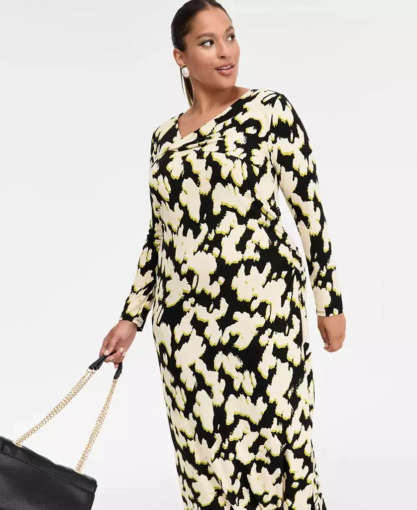 Plus Size Printed Crossover-Neck Maxi Dress, Macy's Exclusive  On Sale Now  with Up to 83% Off | Discover Exclusive Deals & Savings at BeyondStyle   Authentic INC International dress|women's fashion|dresses with