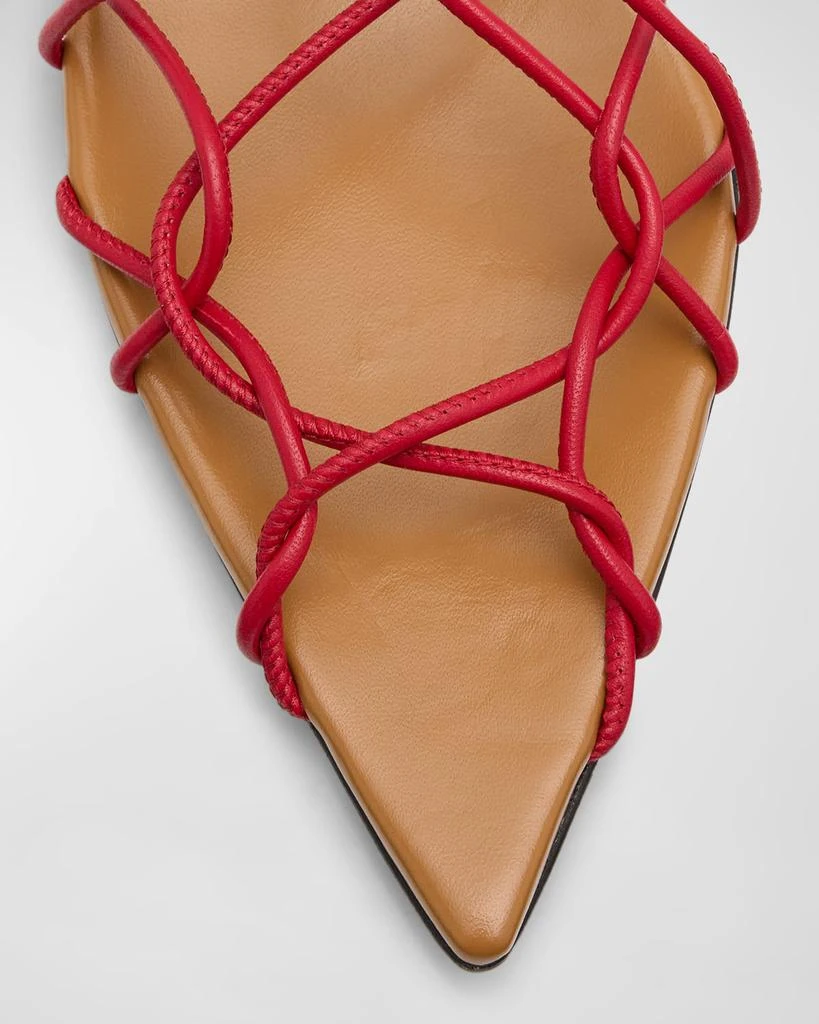 Khaite Arden Strappy Caged Ankle-Tie Sandals 6