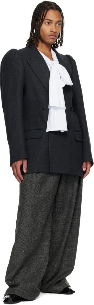 Dries Van Noten Gray Double-Breasted Blazer 5