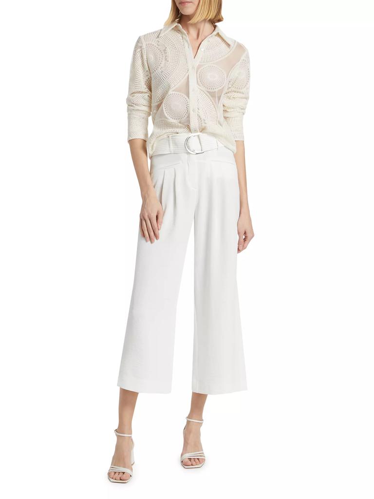 Ramy Brook Hulda Tulle Embroidered Shirt