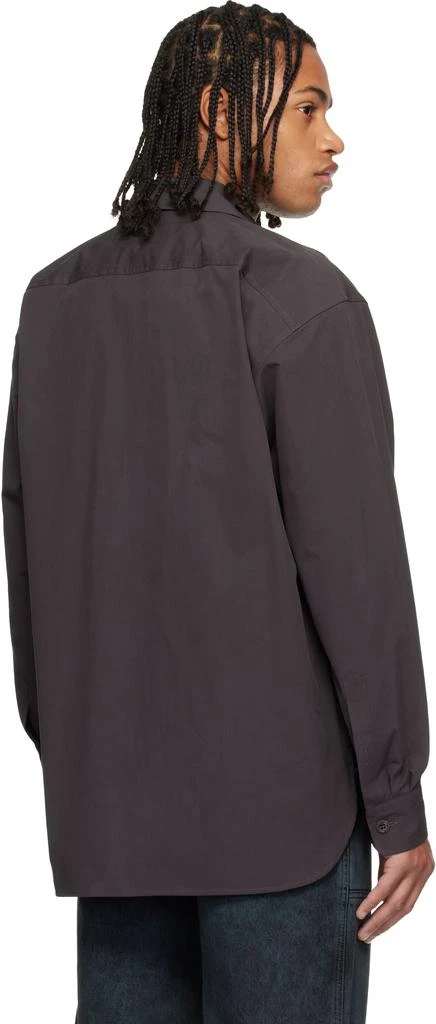 Dries Van Noten Brown Cotton Zipped Shirt 3