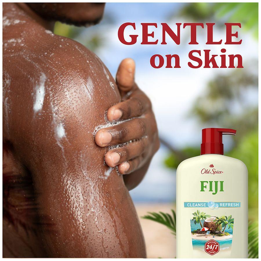 Old Spice Men's Body Wash, 24/7 Shower Fresh Fiji, Palm Tree + Coconut