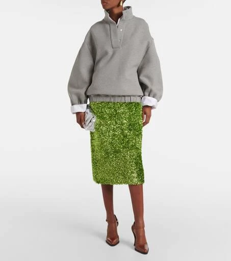 Dries Van Noten Lamé midi skirt 2