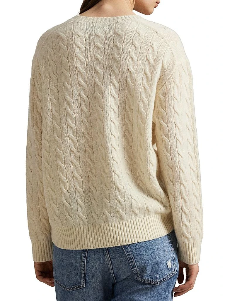 Ralph Lauren Cable-Knit Wool-Cashmere Crewneck Sweater 5