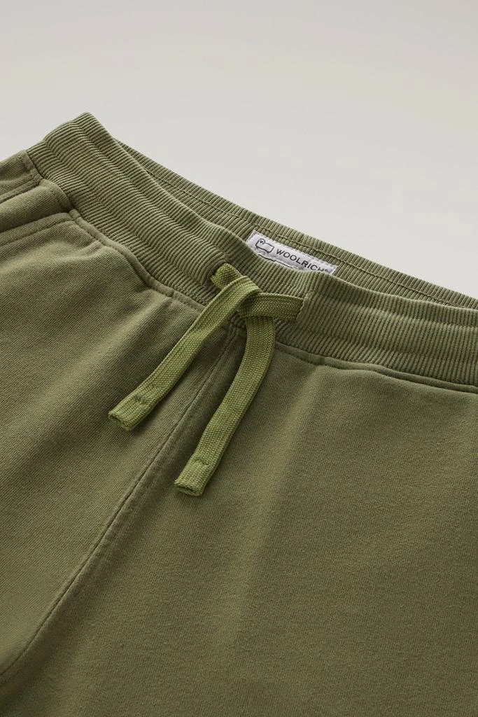 Woolrich Boys' Pure Cotton Fleece Shorts with Drawstring - Boys - Green 3