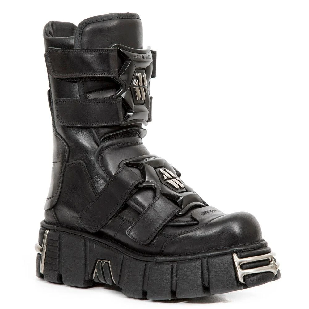 NewRock M-422-S1 Metallic Platform Boots 2