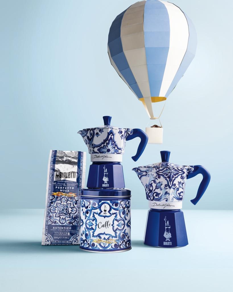 Bialetti Moka Express Large Pot - Blu Mediterraneo