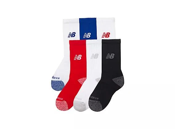 New Balance Youth Active Crew Socks 6 Pack 2