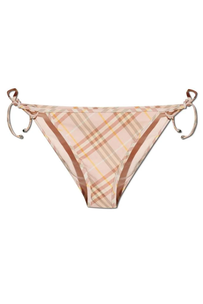 Burberry Burberry Check Printed Self-Tied Bikini Bottoms 1