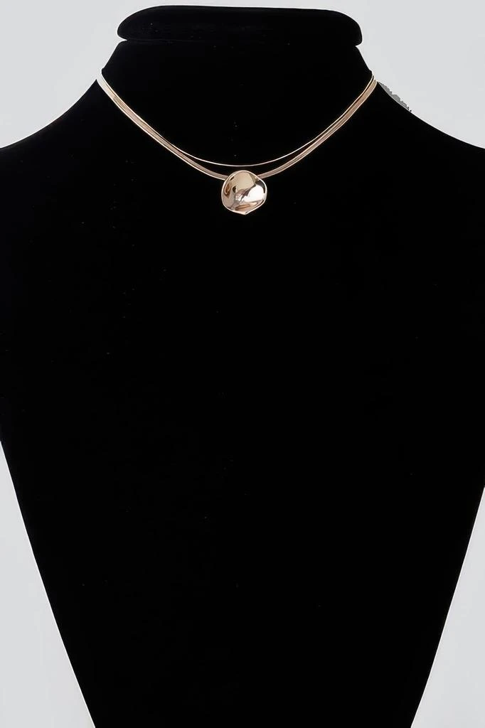 TRUEDAMES Reflection Plate Snake Chain Necklace