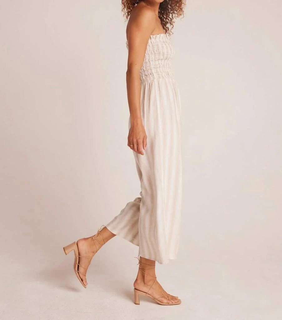 Bella Dahl Smocked Strapless Jumpsuit In Playa Sand Stripe 3