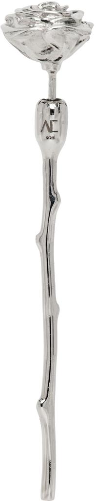 Alan Crocetti Silver Rose Earring
