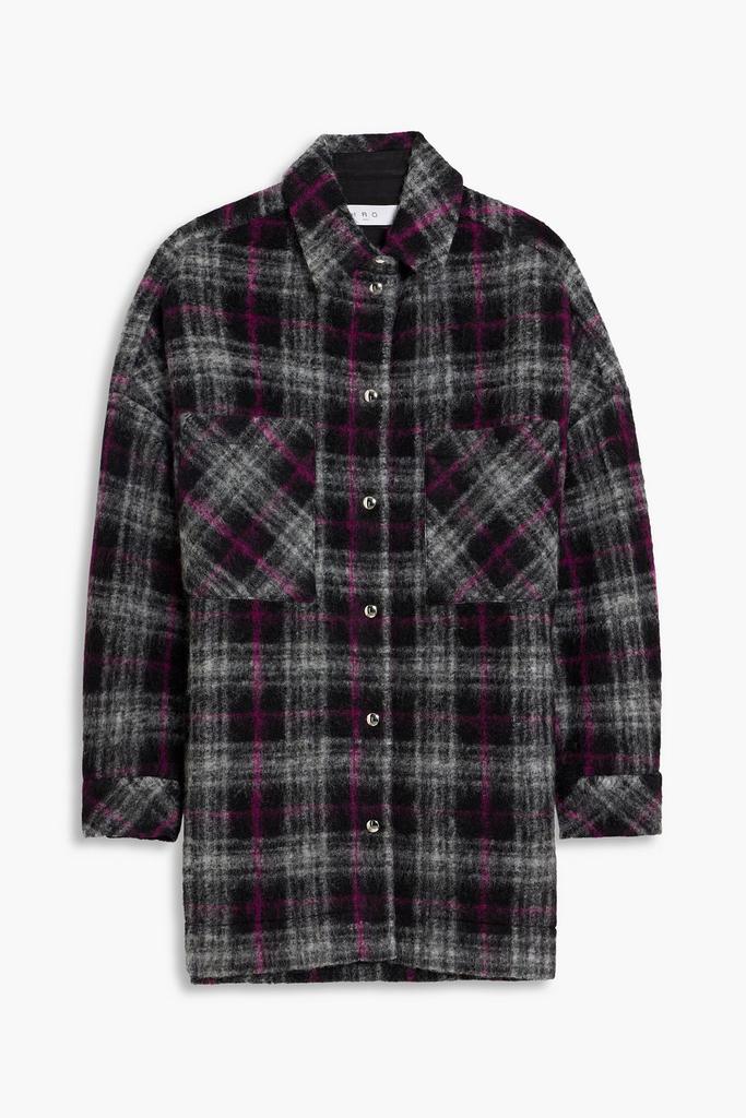 Teresa checked brushed wool-blend flannel jacket – On Sale Now
