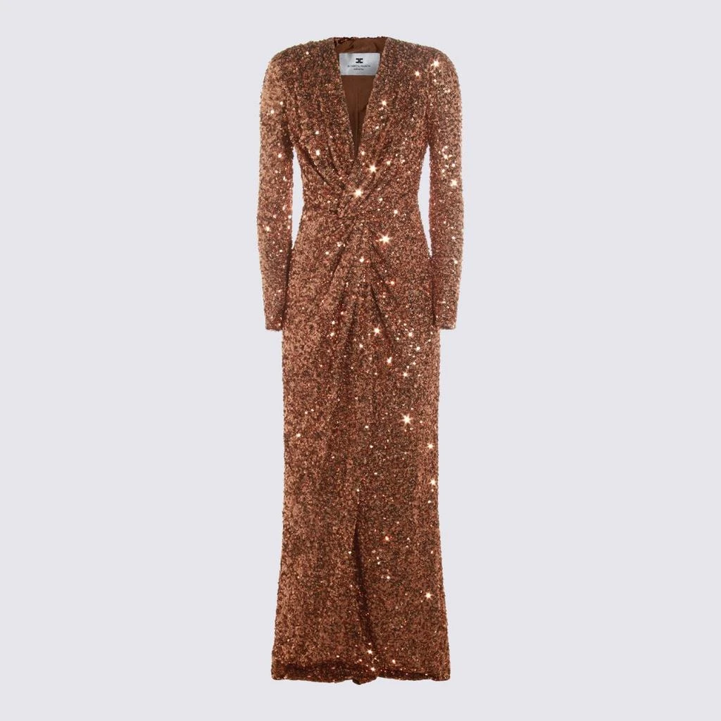 chinese dress ladies Elisabetta Franchi Asymmetric Long Dress $376.74 USD