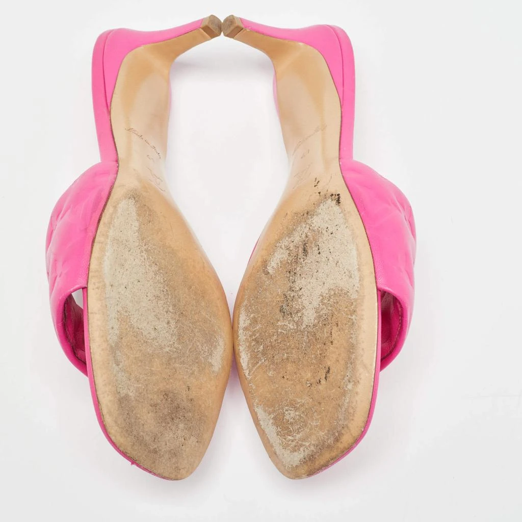 Louis Vuitton Louis Vuitton Pink Monogram Leather Revival Open Toe Slide Sandals Size 41 6