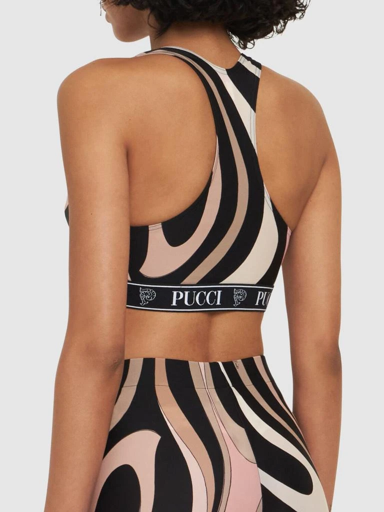 PUCCI Printed Lycra Logo Bra Top 2