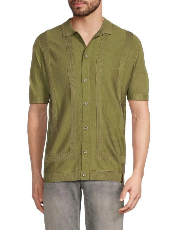 Spring + Mercer Short Sleeve Polo Cardigan 1