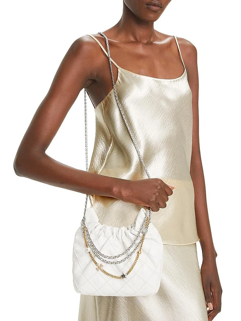 Tory Burch Mini Fleming Distressed Leather Hobo Bag 2
