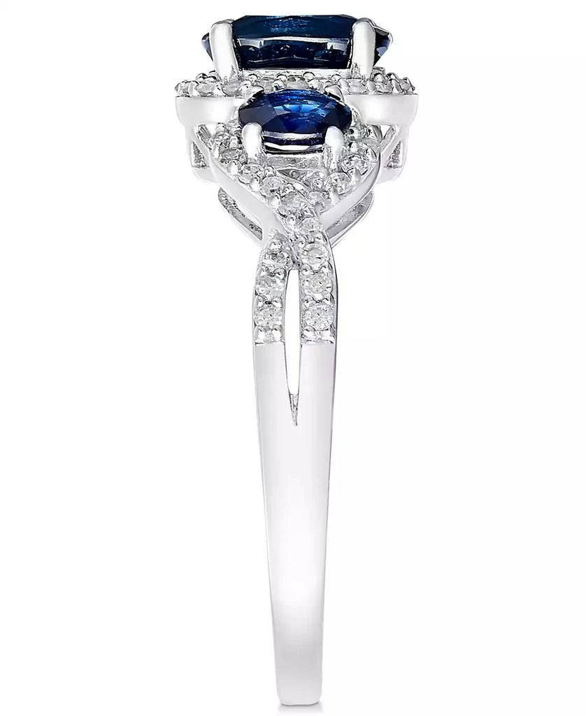 Macy's Sapphire (1-1/3 ct. t.w.) & Diamond (1/4 ct. t.w.) 3-Stone Ring in 14k Gold (Also in Ruby, Emerald & Tanzanite) 4