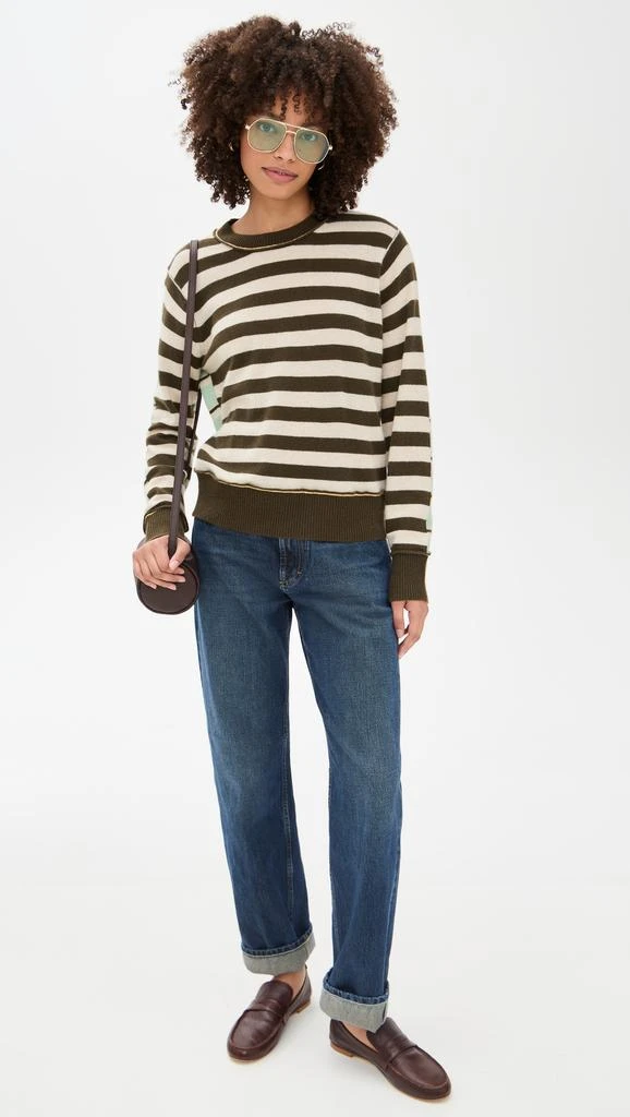 White + Warren Cashmere Mixed Stripe Crew Sweater 4