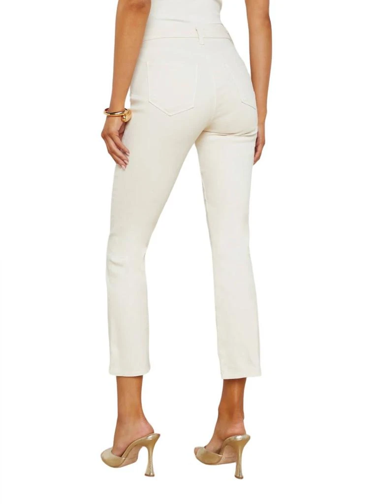 L'Agence Tati High Rise Crop Micro Boot Jeans In French Vanilla 3