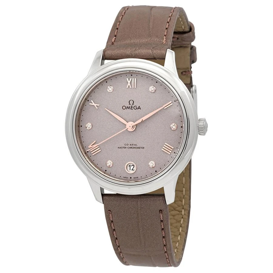 Omega De Ville Automatic Chronometer Diamond Grey Dial Ladies Watch 434.13.34.20.52.002 1