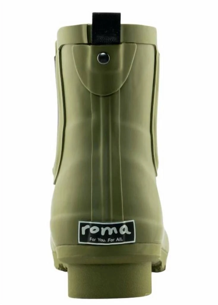 roma Women's Chelsea Rain Boots In Olive 3