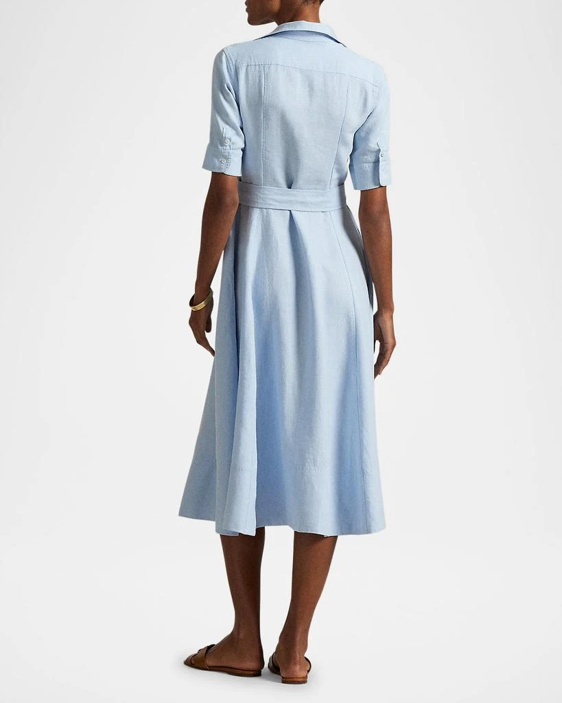Ralph Lauren Belted Linen A-Line Shirtdress 3