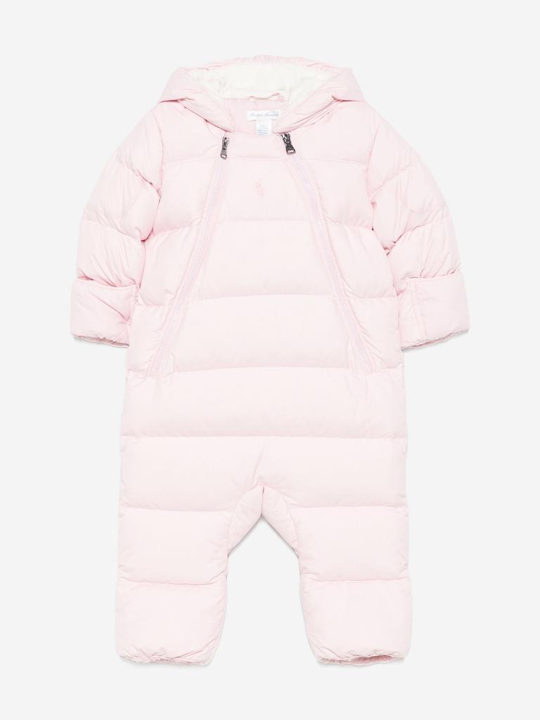 Ralph Lauren Ralph Lauren Baby Girls Ripstop Snowsuit in Pink