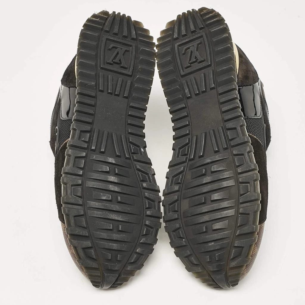 Louis Vuitton Louis Vuitton Black/Brown Mesh and Damier Ebene Canvas Run Away Sneakers Size 37 6