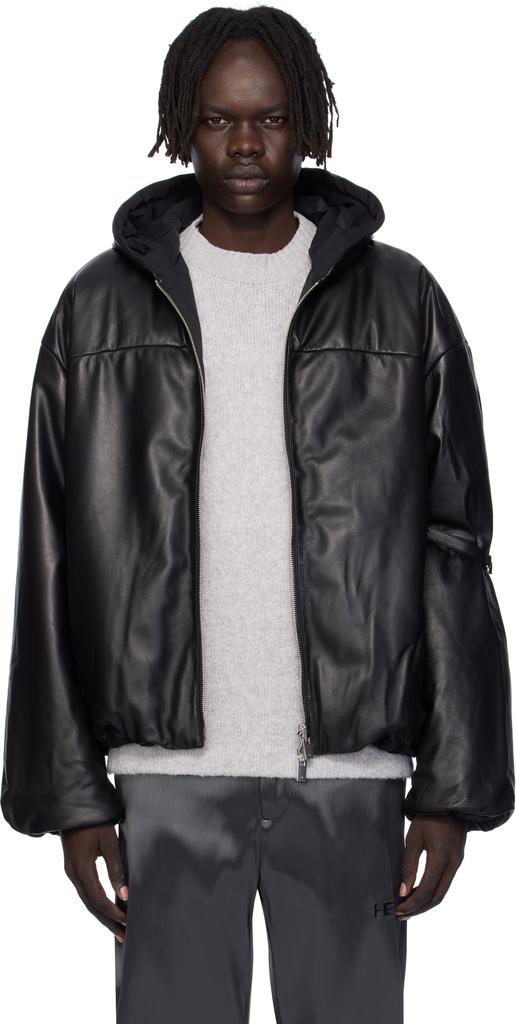 Shop Black Concordance Puffed Shirt Jacket on Sale at BeyondStyle