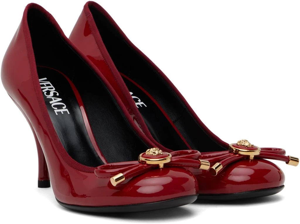 Versace Red Opera Bow Patent 85 mm Heels 4
