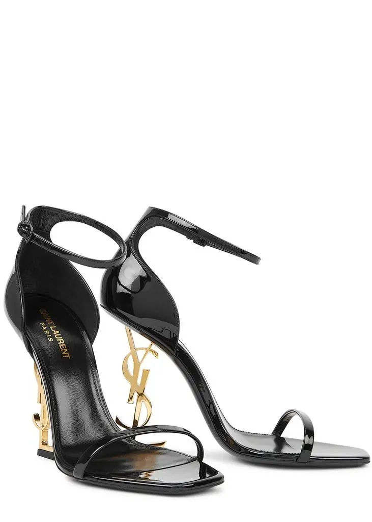 Yves Saint Laurent Opyum 110 logo patent leather sandals 2